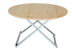 Festzelttisch 120cm rund aus dreischichtigem Fichtenholz